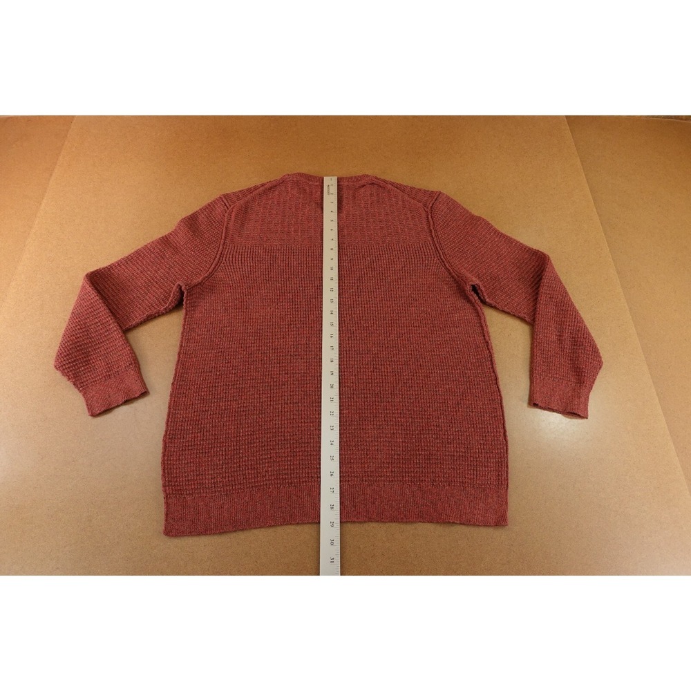 Tommy Bahama Mens Size XXXL Deep Red Marl Chunky Knit V Neck Pullover Sweater - Picture 7 of 8